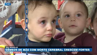 Gêmeos de mãe com morte cerebral crescem fortes