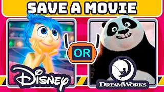 🎬🔄⭐ DISNEY VS DREAMWORKS | Would you rather | SAVE A MOVIE | INSIDE OUT or KUNG FU PANDA