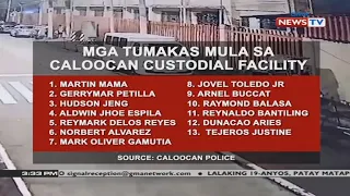 QRT: 15 preso, pumuga mula sa Caloocan custodial facility