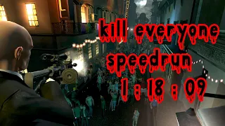 Hitman Blood Money kill everyone speedrun WR 1:18:09