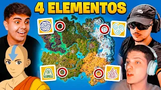 4 ELEMENTOS, 4 CANTOS no AVATAR X FORTNITE...