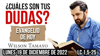 Evangelio de hoy LUNES 19 de Diciembre (Lc 1,5-25) | Wilson Tamayo | Tres Mensajes