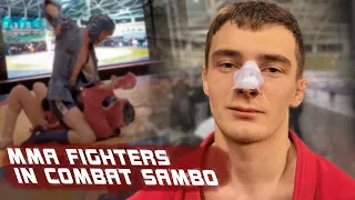 Combat sambo competition highlight. MMA fighters in combat sambo. Knockouts and submissions.