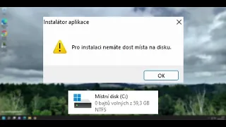 Windows s přeplněným diskem