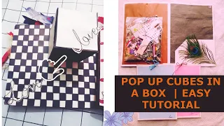 POP UP CUBES IN A BOX  | EASY TUTORIAL | VALENTINE SPECIAL | SaNiYa Crafts