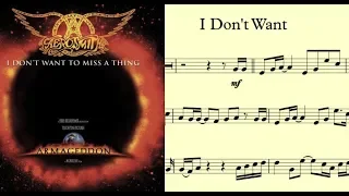 I Dont Want To Miss A Thing Aerosmith Sheet Music Sax Ato Eb - Solo