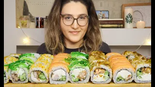 ОБЗОР | Lucky Sushi | SUSHI/ROLLS | не ASMR #суши #роллы #мукбанг #mukbang #asmr