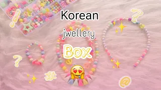 #korean jwellery Box😱 #DIY unboxing jwellery Making kit#unboxing beads kit #youtubepartner #diy ☺️