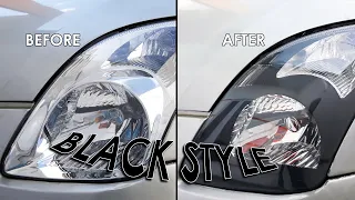 Cara Mudah Custom Headlamp Mobil - Black Style