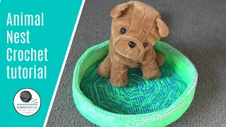 Animal nest/ pet bed crochet tutorial
