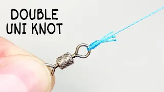 Very strong fishing knot that can withstand very heavy loads / double uni knot / 4k video