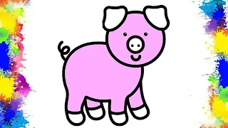 Як Намалювати Свиню 🎨 Намалювати малюнок Свиню🎨 Малювання для дітей