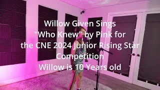 Willow Given Covers "Who Knew" by Pink for CNE 2024 Junior Rising Star Competition