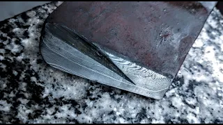 Forge Welding Damascus And Nickel Billet, High Carbon Steel Core, Blacksmithing, Knifemaking