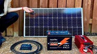 100 Watt Solar Panel Kit Setup for Complete Beginners - Start to Finish!