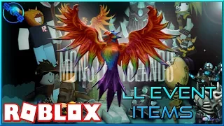 Showcasing All Event Items {} ROBLOX - Monster Islands