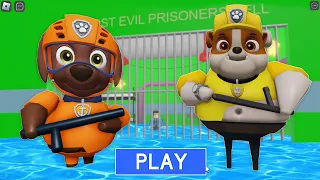 PAW PATROL ZUMA! BARRY'S PRISON RUN WATER! #roblox #obby