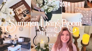 ☀️Summer Living Room Refresh & Decorate| Cottage Style Decor Ideas| Decorate With Me