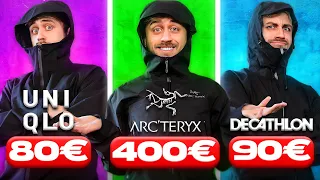 VESTE ARC'TERYX 400€ vs QUECHUA 90€ vs UNIQLO 80€ 🌧️