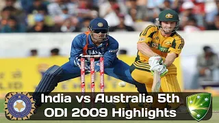 India vs Australia 5th ODI 2009 at Hyderabad