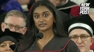 Harvard commencement speaker blasts university for barring anti-Israel protesters