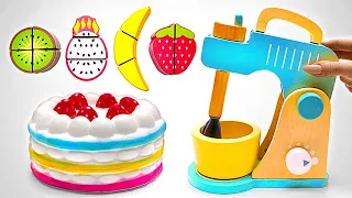 Let's Make Fun Birthday Party Food with Toy Kitchen Cooking || FUN CRAFTS! 🎂🎈