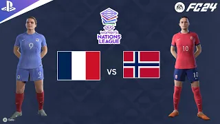 FULL MATCH - France vs Norway - Women's UEFA Nations League | EA FC 24 PS5