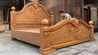 Amazing Techniques Woodworking Skills Ingenious Easy - Build A Large Bed Out Of Monolithic Hardwood