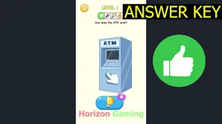 DOP Brain Delete Puzzle LEVEL 1 How does the ATM work - Gameplay Walkthrough Android IOS