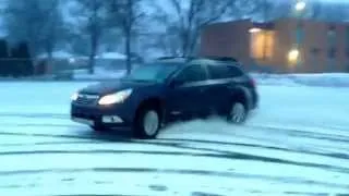 Subaru outback winter snow drifting!
