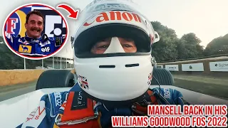 Helmet Cam with Nigel Mansell BACK in his Williams (Goodwood FOS)