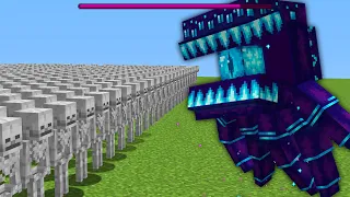 1000 Esqueletos vs ALIEN no Minecraft