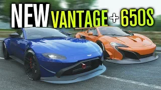 NEW 2018 Aston VANTAGE & WIDEBODY McLaren 650S Spider! | Forza Horizon 4