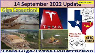 Tesla Gigafactory Texas 14 September 2022 Cyber Truck & Model Y Factory Construction Update(07:35AM)