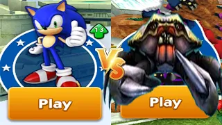 Hungry Shark Evolution VS Sonic Dash - Android & iOS Gameplay - GIANT CRAB & CHARCTERS UNLOCKED