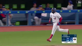 Vladdy Jr  HITS LONGEST CAREER HOME RUN 467 FEET | Texas Rangers @ Toronto Blue Jays 4/10/2022