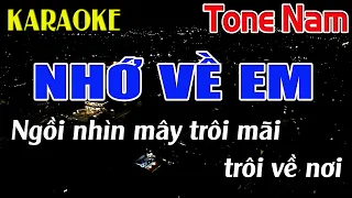 Nhớ Về Em Karaoke Tone Nam Karaoke Đăng Khôi - Beat Mới