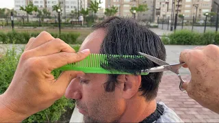 💈HOW TO CUT MENS HAIR WITH SCISSORS AND COMB