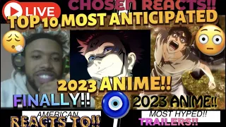 Top 10 Most Anticipated Anime of 2023 (AMERICAN REACTS) #reaction #funny