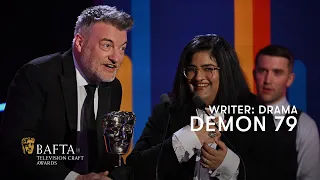 Bisha K. Ali and Charlie Brooker win Writer: Drama for Demon 79 | BAFTA TV Craft Awards 2024