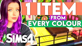 Each Room Has ONE ITEM From EVERY COLOUR in The Sims 4 // Sims 4 Build Challenge