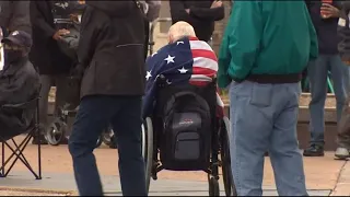 Veterans line up to get COVID vaccine at DeBakey VA Medical Center