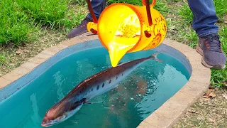 Experiment: Lava vs Fish Salmon in Underground Pool