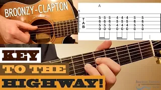 "Key to the Highway" | Broonzy - Clapton | BLUES Guitar Lesson with TAB