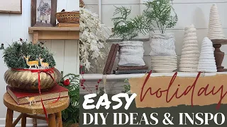 Quick and Simple Winter holiday DIY ideas • thrift flips • Christmas Decor