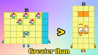 NUMBERBLOCKS | USE OF GREATER THAN SYMBOL | LEARN MATH | hello george