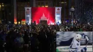 Downtown Toronto Celebrates Kessel's Goal (R1G2) - May/4/2013