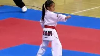 Fresno Martial Arts Poomsae Taekwondo 5 years old girl of Hollywood Martial Arts Studio