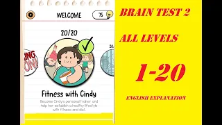 Brain Test 2 Fitness With Cindy All Levels Walkthrough English Explanation