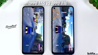 Oppo A55 vs Oppo A16 | Video test Display, SpeedTest, Comparison